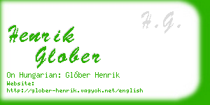 henrik glober business card